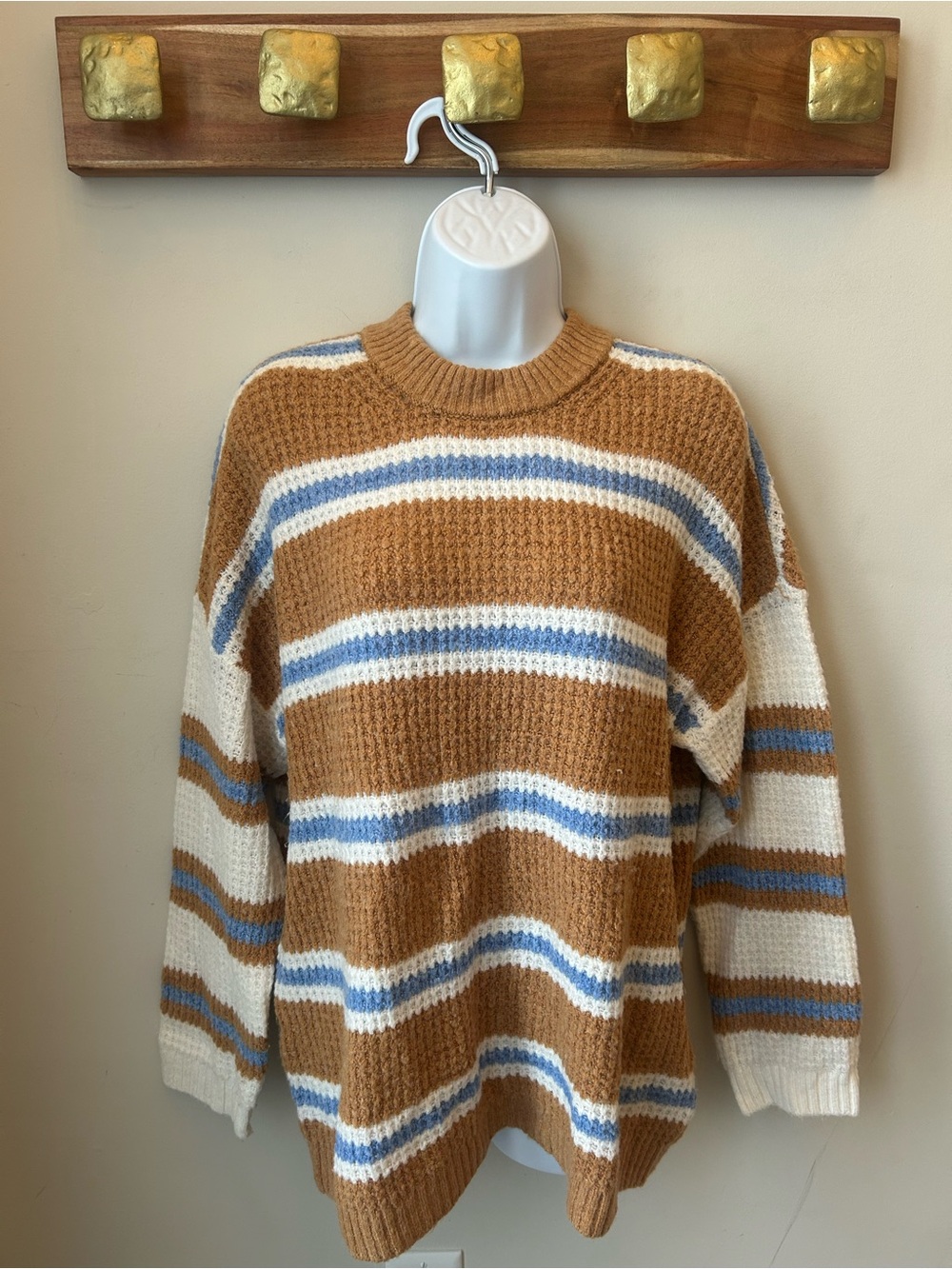American Eagle Outfitters SOFT Striped Crewneck Sweater - Oversized Size Small